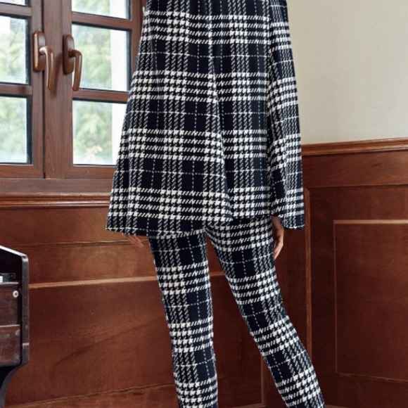 SHEIN Plaid Cape Blazer - Black & White - Size Small - Picture 2 of 8